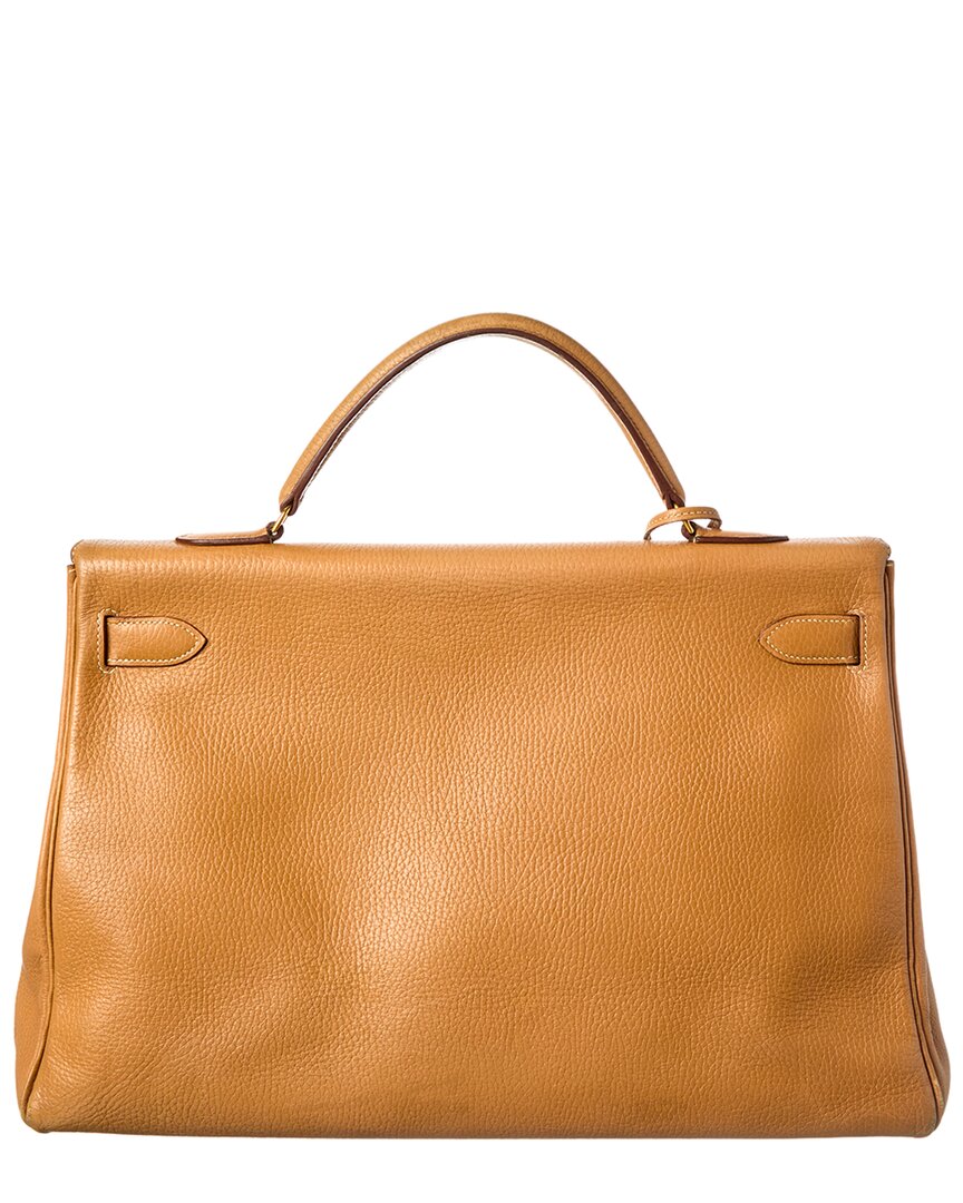 Hermès Naturelle Ardennes Leather Ardennes Kelly Retourne 40 (Authentic Pre-
