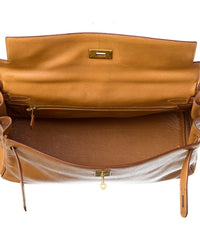 Hermès Naturelle Ardennes Leather Ardennes Kelly Retourne 40 (Authentic Pre-
