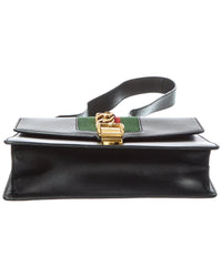 Gucci Black Calfskin Leather Small Sylvie Shoulder Bag (Authentic Pre-Loved)