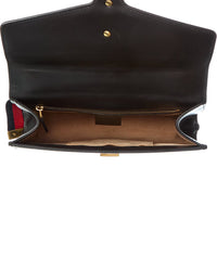 Gucci Black Calfskin Leather Small Sylvie Shoulder Bag (Authentic Pre-Loved)