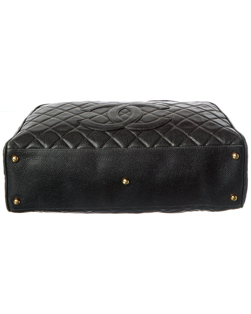 Chanel Black Caviar Leather Cambon Boston Bag Caviar (Authentic Pre-Loved)