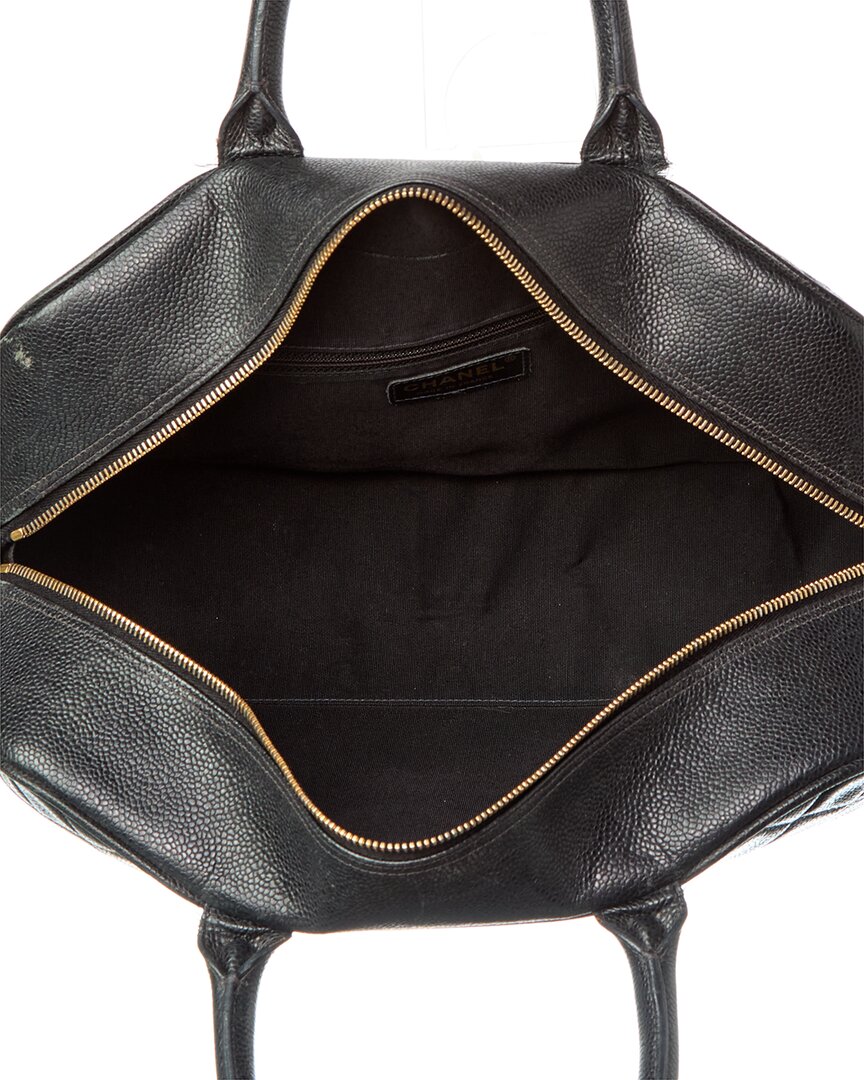Chanel Black Caviar Leather Cambon Boston Bag Caviar (Authentic Pre-Loved)