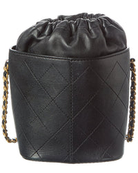 Chanel Black Caviar Lambskin Leather Caviar Bucket Drawstring Bag (Authentic