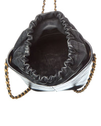 Chanel Black Caviar Lambskin Leather Caviar Bucket Drawstring Bag (Authentic