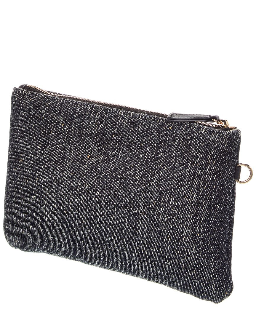 Chanel Chanel Dark Blue Denim Denim Small Deauville Zipped Pouch (Authentic Pre-