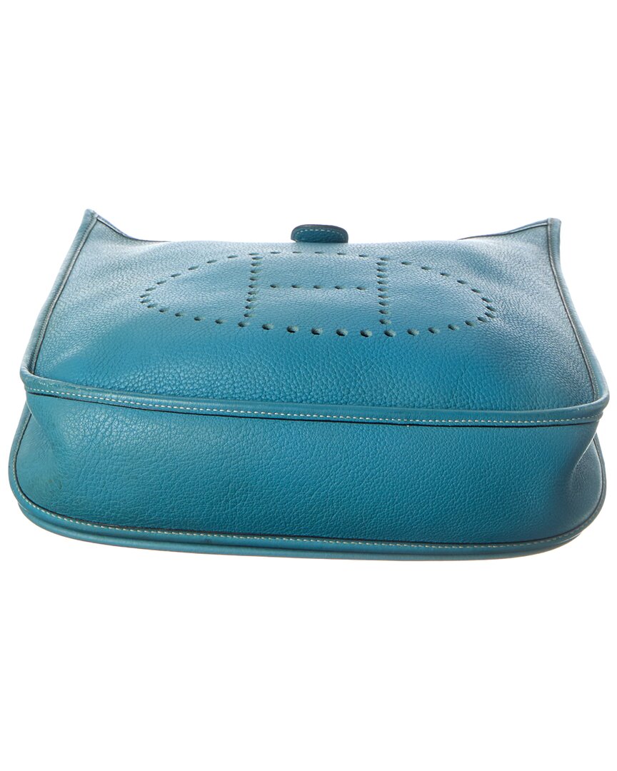 Hermès Blue Taurillon Clemence Leather Evelyne Ii (Authentic Pre-Loved)