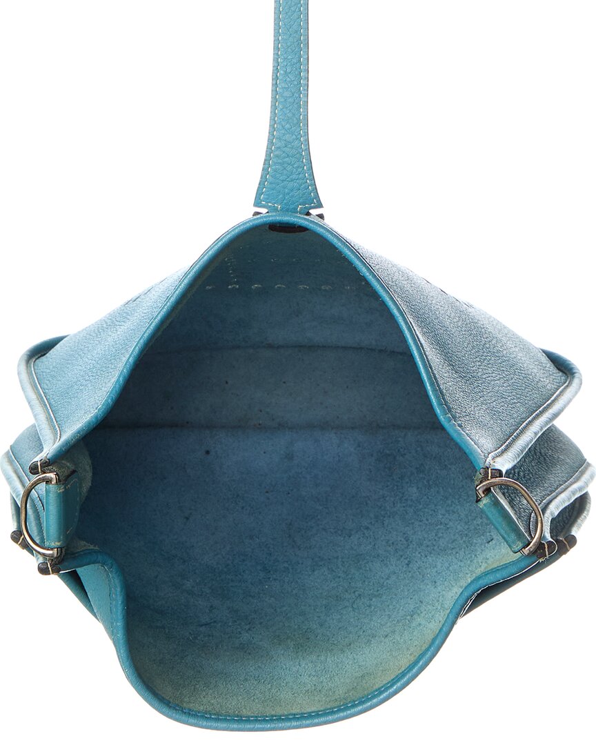 Hermès Blue Taurillon Clemence Leather Evelyne Ii (Authentic Pre-Loved)