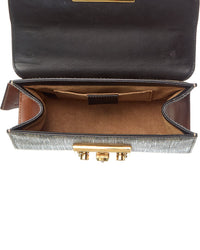 Gucci Beige Black Cuir Gg Supreme Monogram Calfskin Leather Small Padlock