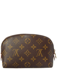 Louis Vuitton Brown Monogram Coated Canvas Cosmetic Pouch (Authentic Pre-Loved)