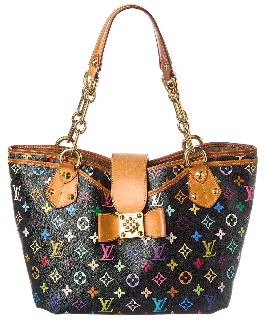 Louis Vuitton Black Monogram Multicolor Coated Canvas Annie Gm (Authentic Pre-