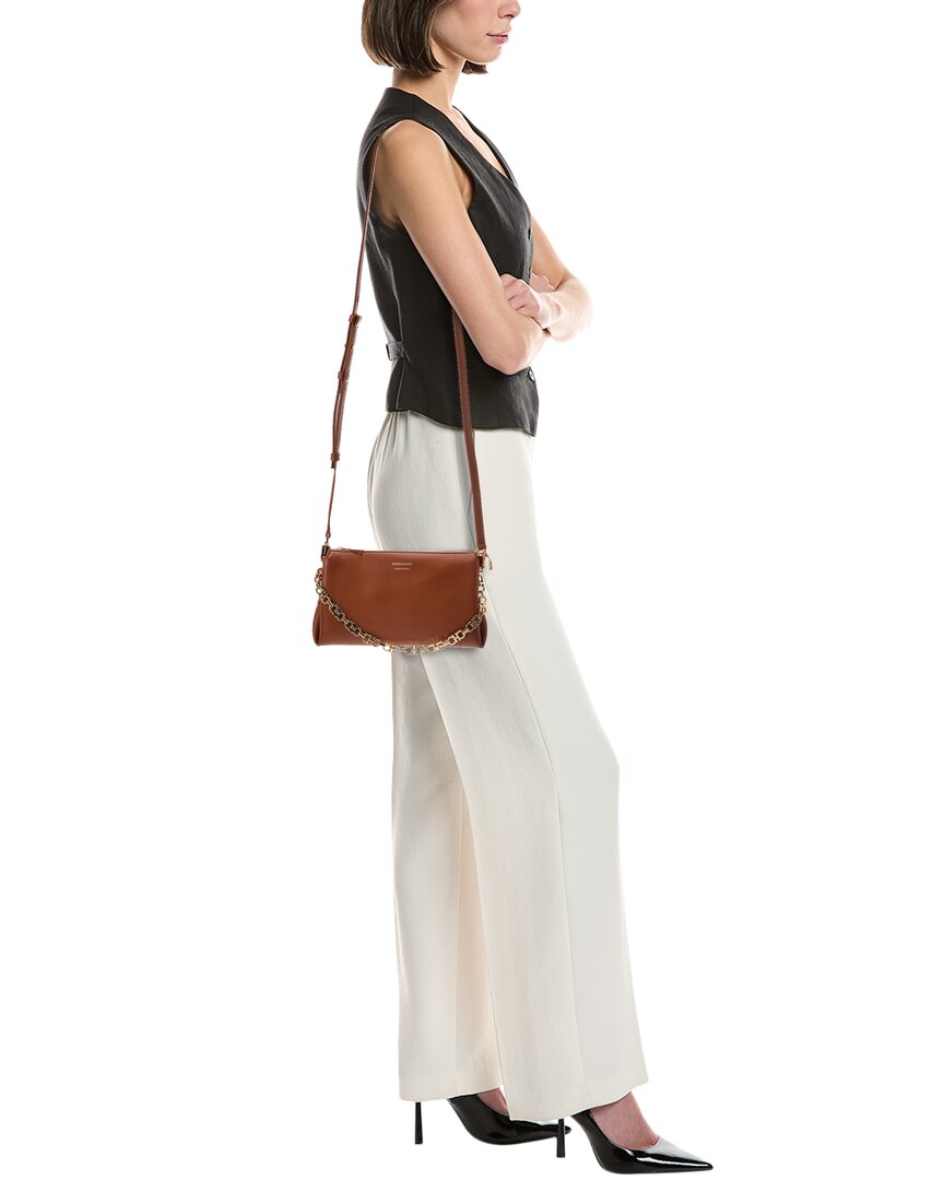 Ferragamo Ferragamo Gancini Mini Leather Shoulder Bag