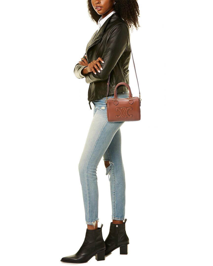 Celine Boston Small Leather Shoulder Bag