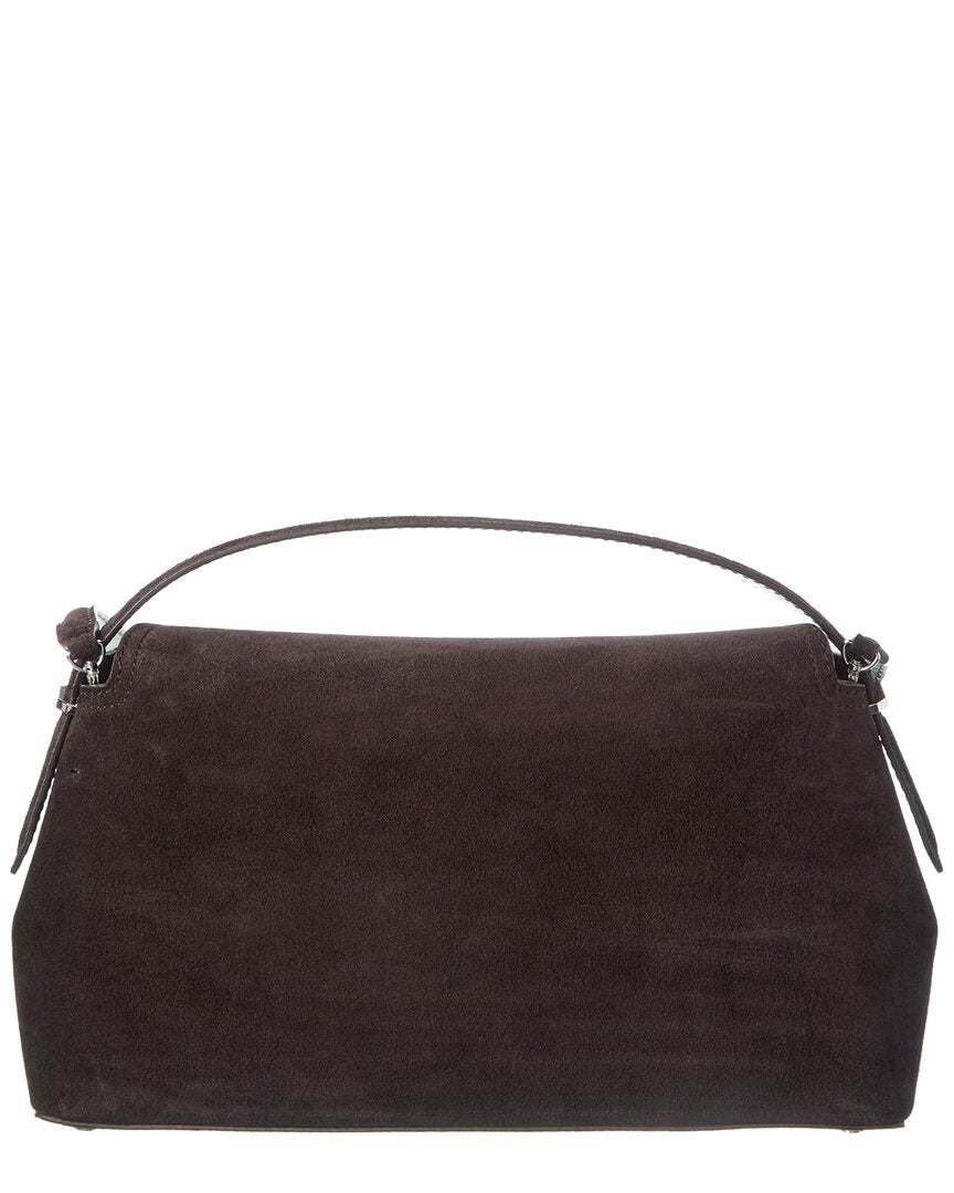 Toteme T Lock Suede Shoulder Bag