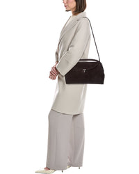 Toteme T Lock Suede Shoulder Bag