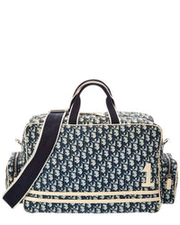 Dior Dior Blue Trotter Canvas Trotter Weekend Bag (Authentic Pre-Loved)