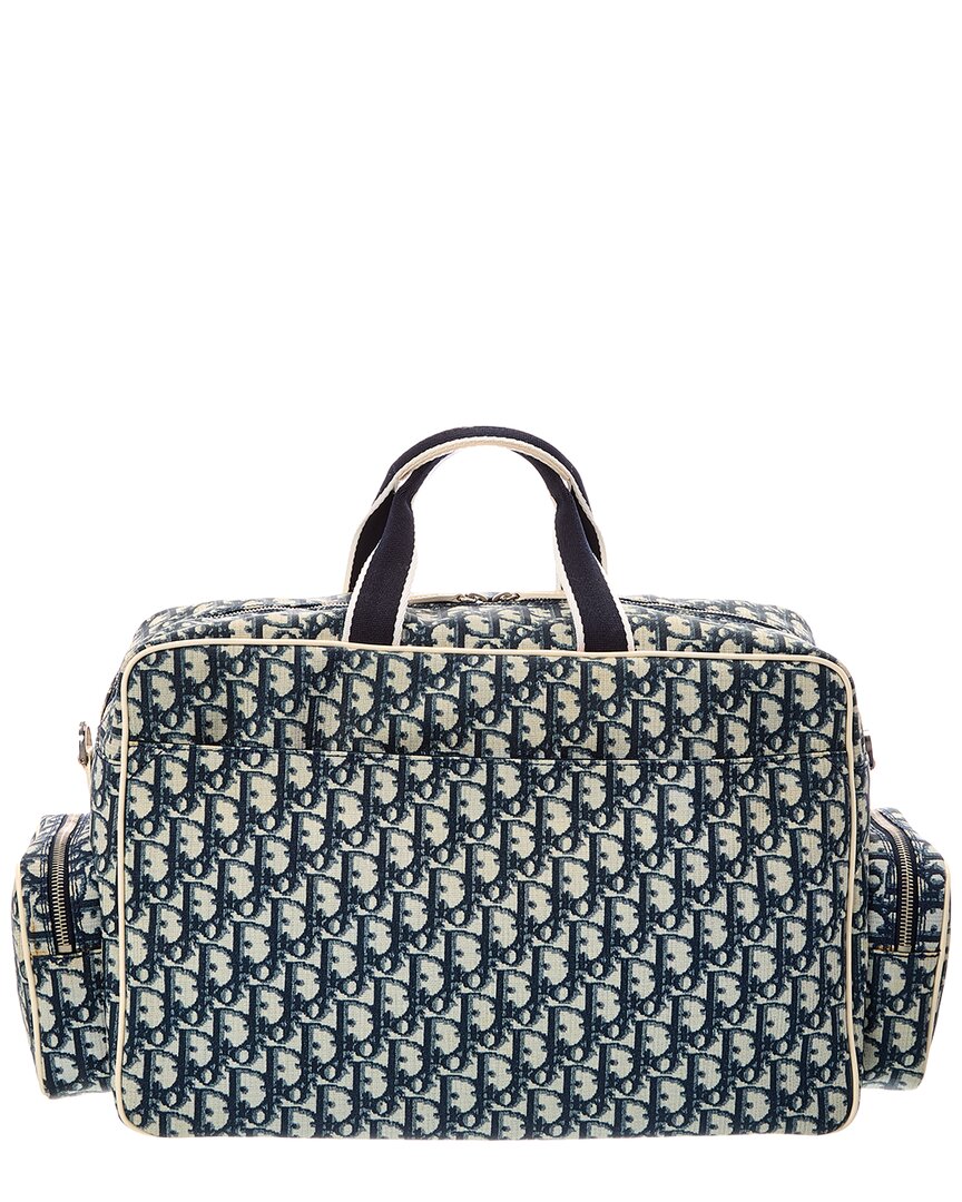 Dior Dior Blue Trotter Canvas Trotter Weekend Bag (Authentic Pre-Loved)