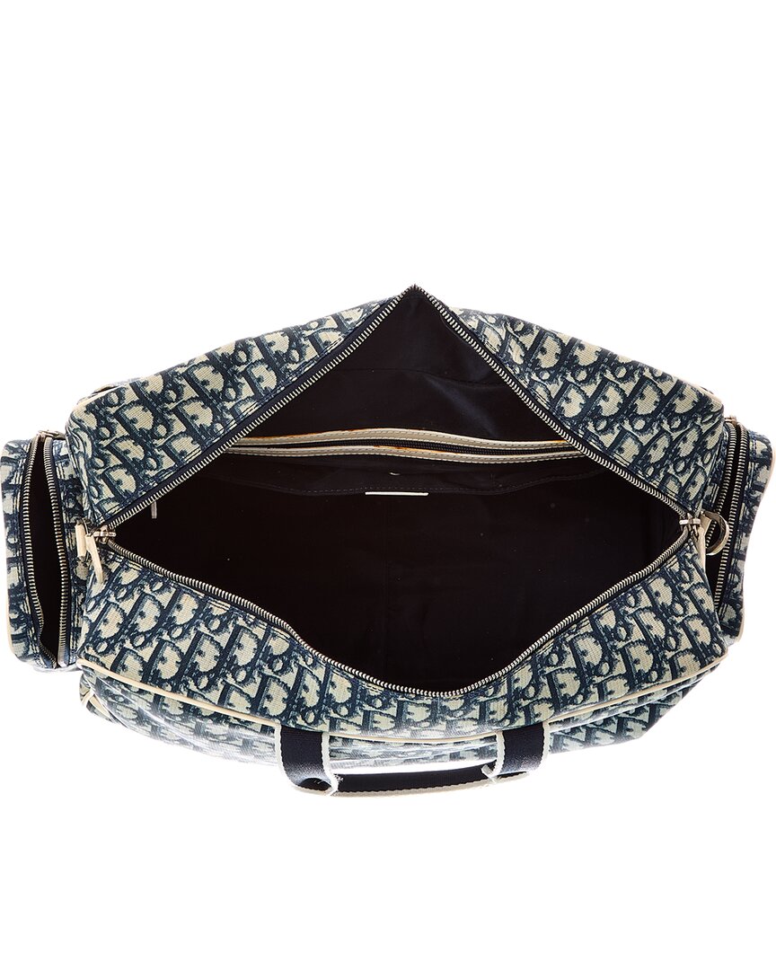 Dior Dior Blue Trotter Canvas Trotter Weekend Bag (Authentic Pre-Loved)