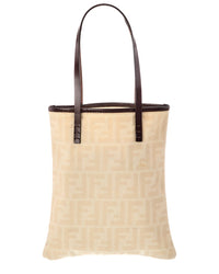FENDI Pre-Owned Fendi Neutral Canvas Handbag (Authentic Pre-Loved)
