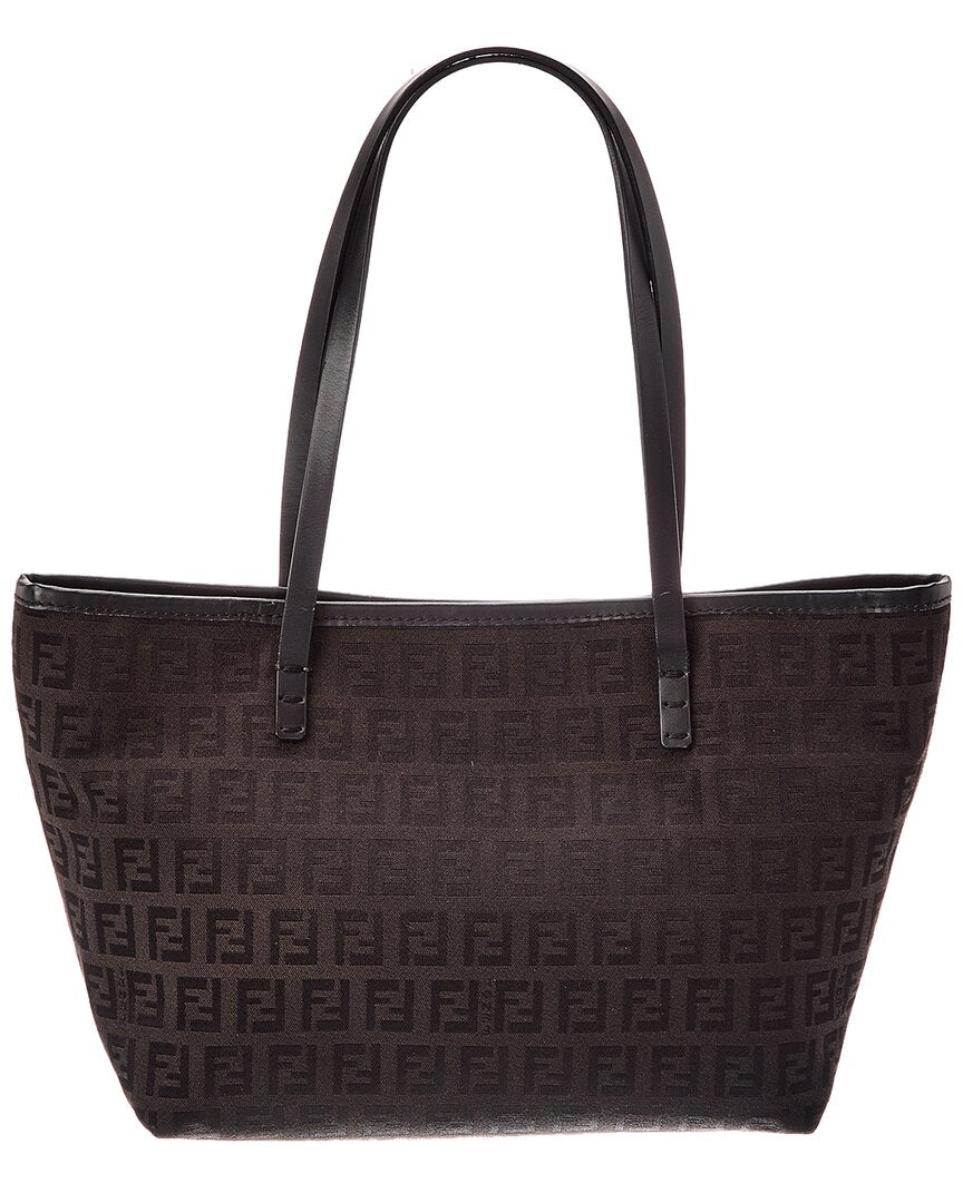 FENDI Fendi Black Canvas Handbag (Authentic Pre-Loved)