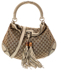 Gucci Gucci Brown Gg Canvas & Leather Indy Top Handle (Authentic Pre-Loved)