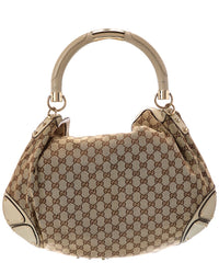 Gucci Gucci Brown Gg Canvas & Leather Indy Top Handle (Authentic Pre-Loved)