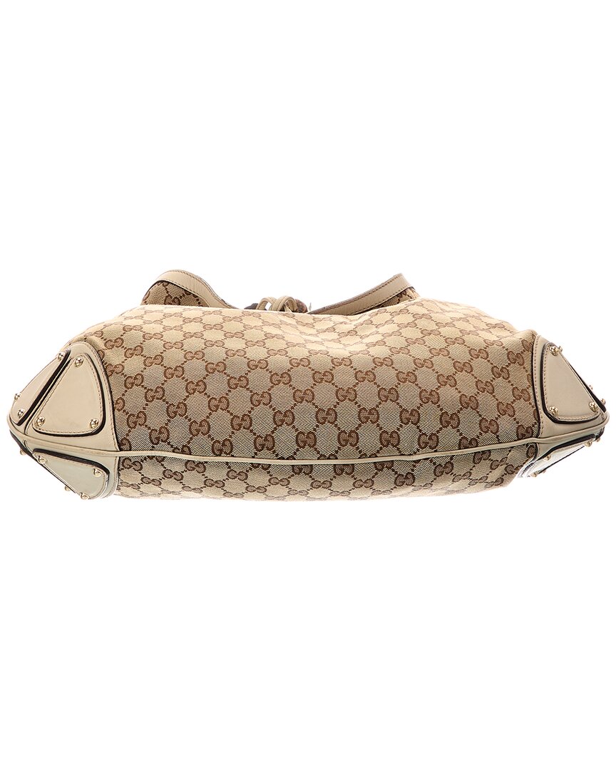 Gucci Gucci Brown Gg Canvas & Leather Indy Top Handle (Authentic Pre-Loved)
