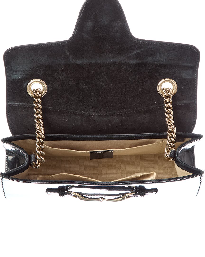 Gucci Gucci Black Patent Leather Horsebit Emily Bag (Authentic Pre-Loved)