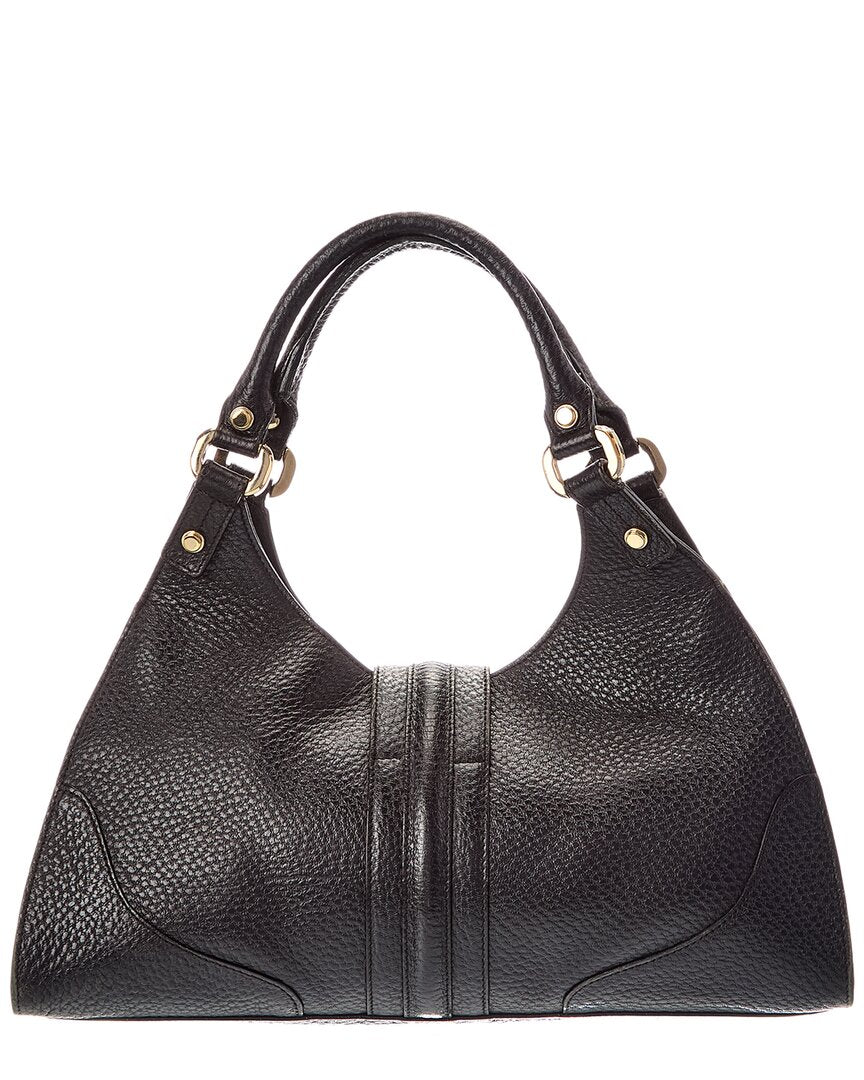 Gucci Gucci Black Calf Leather Junco Shoulder Bag (Authentic Pre-Loved)