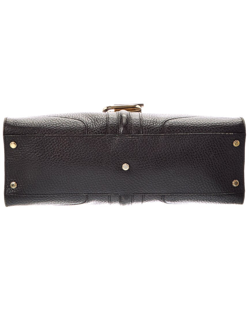 Gucci Gucci Black Calf Leather Junco Shoulder Bag (Authentic Pre-Loved)
