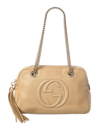 Gucci Gucci Beige Calfskin Leather Soho Chain Bag (Authentic Pre-Loved)