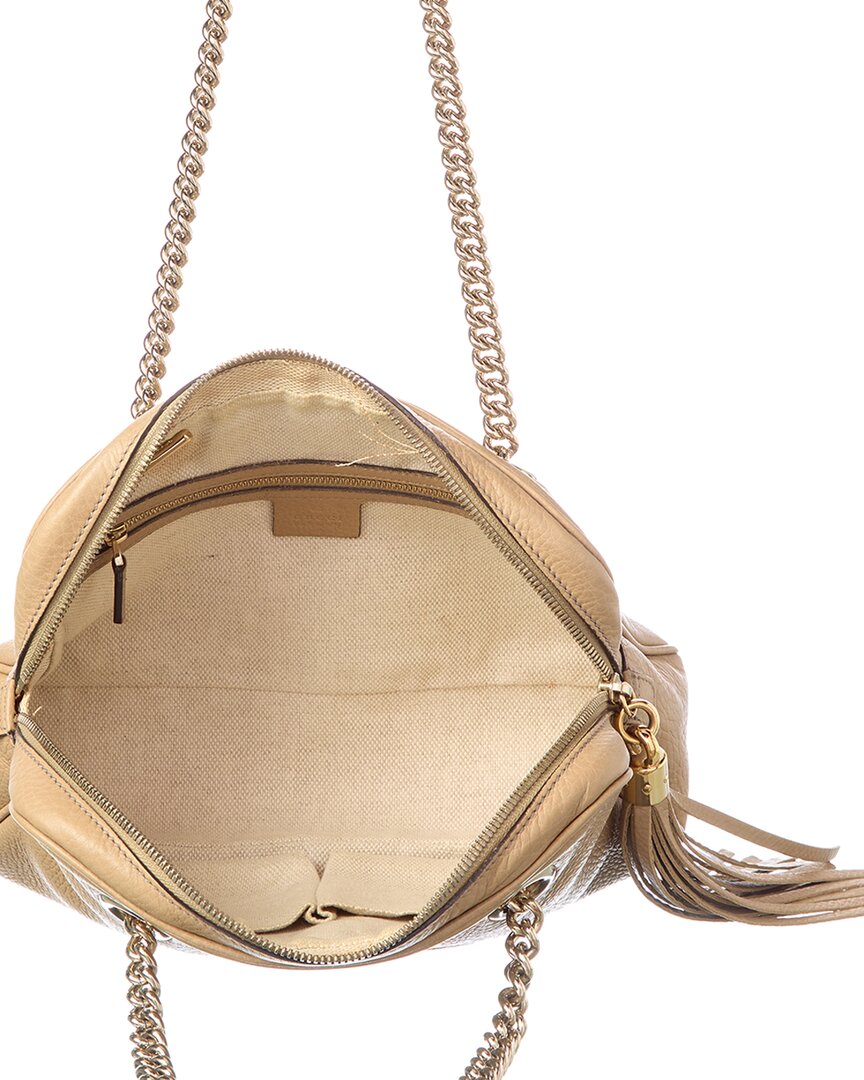 Gucci Gucci Beige Calfskin Leather Soho Chain Bag (Authentic Pre-Loved)