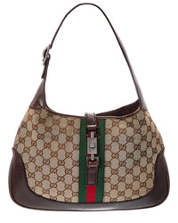 Gucci Gucci Beige Gg Canvas & Leather Jackie O (Authentic Pre-Loved)