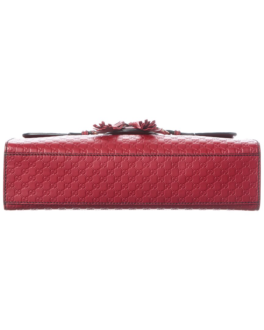 Gucci Gucci Red Microguccissima & Leather Emily Chain Shoulder Bag (Authentic