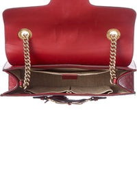 Gucci Gucci Red Microguccissima & Leather Emily Chain Shoulder Bag (Authentic