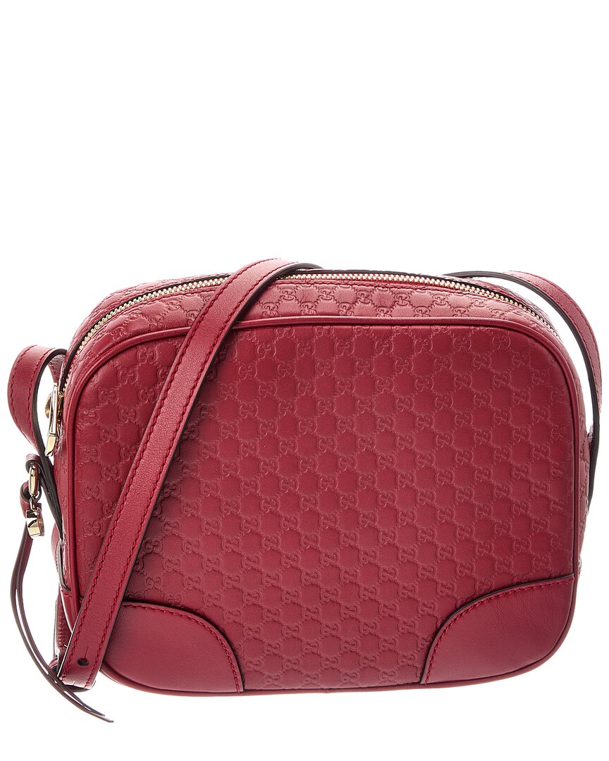 Gucci Gucci Red Microguccissima & Leather Bree Messenger (Authentic Pre-Loved)
