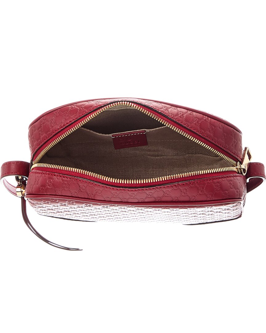 Gucci Gucci Red Microguccissima & Leather Bree Messenger (Authentic Pre-Loved)