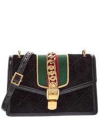 Gucci Gucci Black Velvet Shoulder Bag (Authentic Pre-Loved)