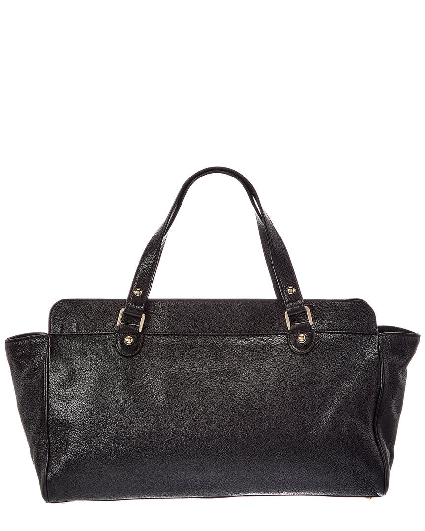 Gucci Gucci Black Leather Interlocking Gg Shoulder Bag (Authentic Pre-Loved)