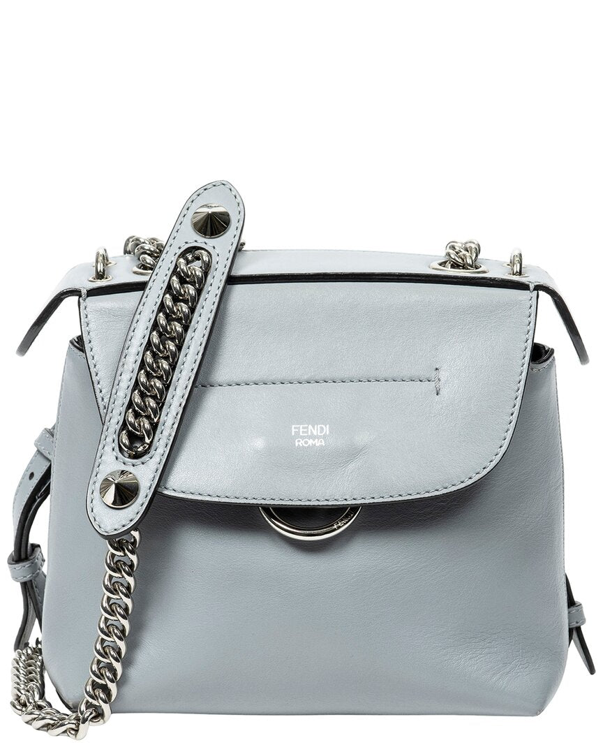 FENDI Fendi Light Blue Calfskin Leather Mini Back To School Backpack (Authentic Pre-