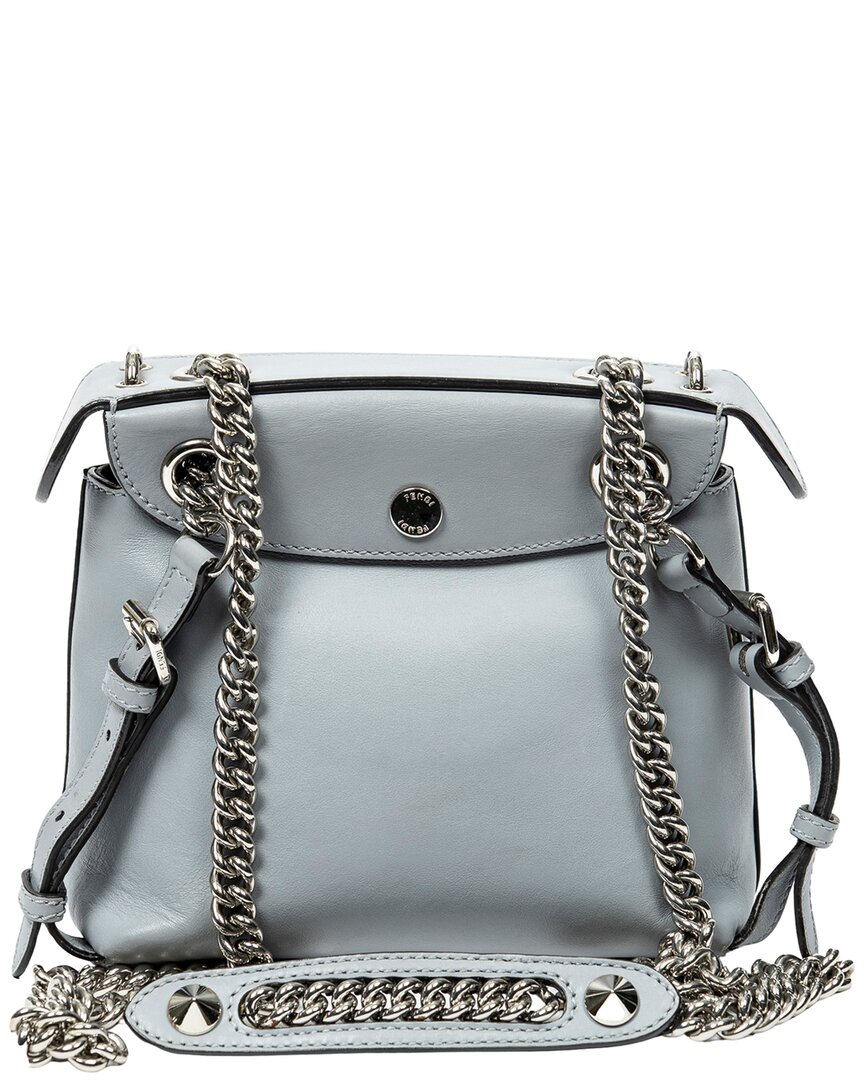 FENDI Fendi Light Blue Calfskin Leather Mini Back To School Backpack (Authentic Pre-