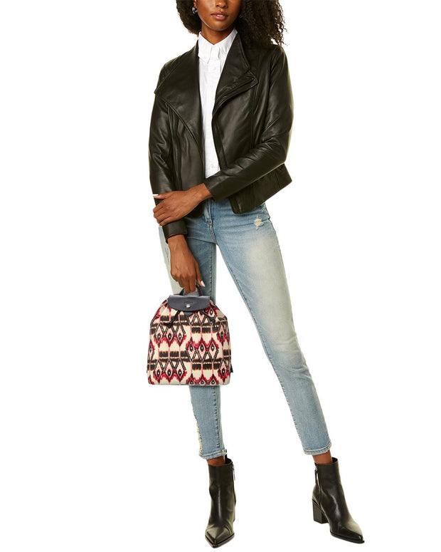 Longchamp Le Pliage Ikat Nylon & Leather Backpack