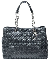Dior Dior Black Cannage Lambskin Leather Soft Shopping Tote (Authentic Pre-Loved)