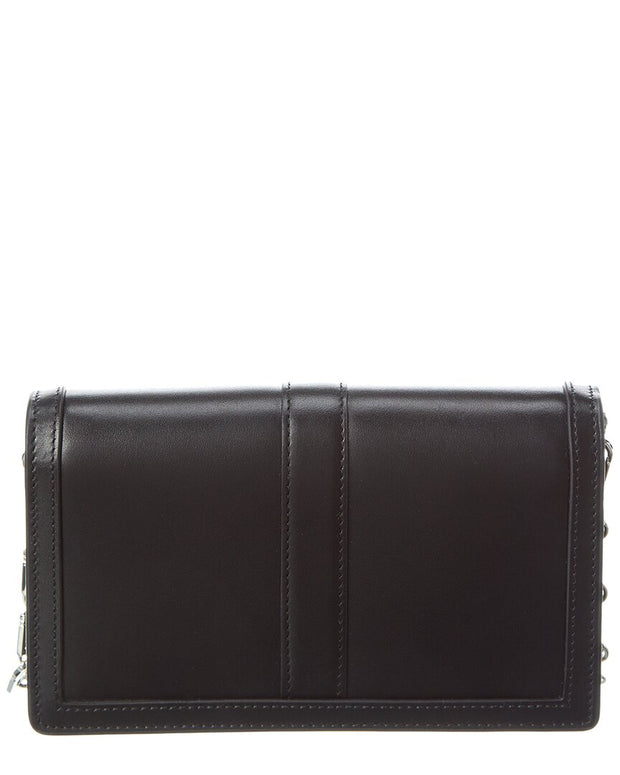 Versace Greca Mini Leather Wallet On Chain
