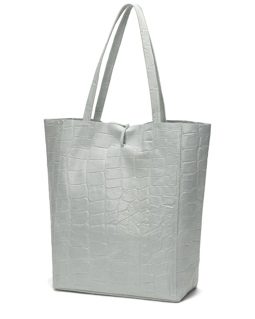 Tiffany & Fred Paris Croc-Embossed Leather Tote