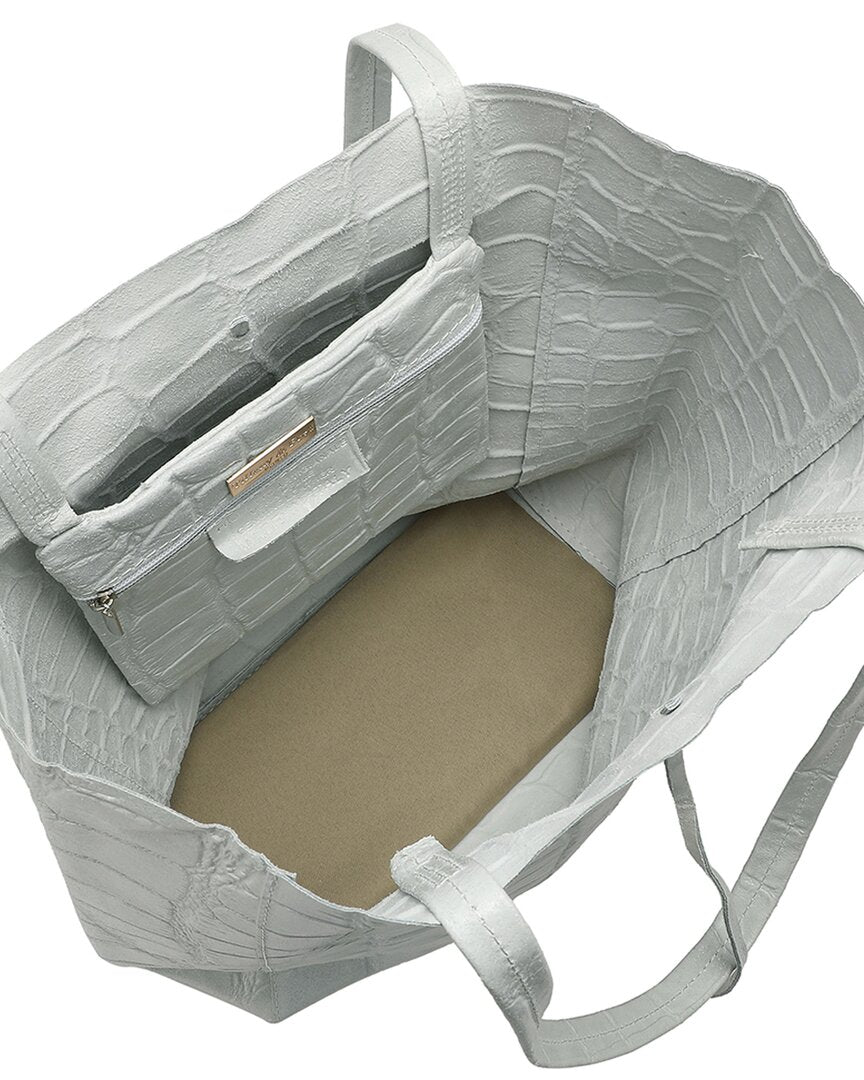 Tiffany & Fred Paris Croc-Embossed Leather Tote