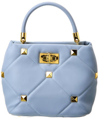 Valentino Valentino Roman Stud The Handle Small Leather Shoulder Bag (Authentic Pre-Loved)