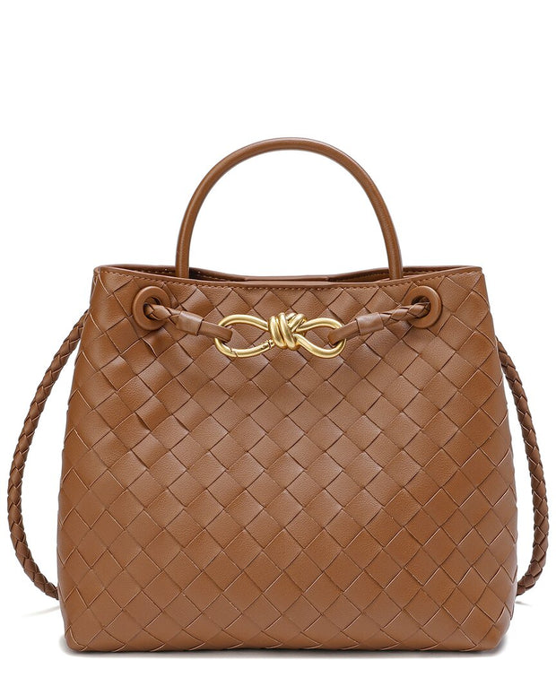 Tiffany & Fred Paris Woven Leather Top Handle Bag