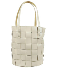 Dragon Diffusion Box Weave Round Leather Bucket Tote