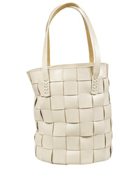 Dragon Diffusion Box Weave Round Leather Bucket Tote