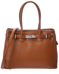 Italian Leather Italian Leather Charlotte Leather Top Handle Bag